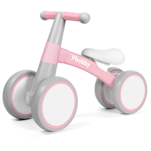 Phobby Baby Girl Balance Bike, 16" Lightweight Bike with Adjustable Seat (Pink)