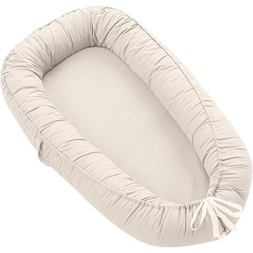 Baby Lounger for Newborn, Portable Infant Nest for 0-24 Months, Soft Breathable Co Sleeper for Bed & Floor, Infant Lounger Baby Essentials for Travel and Home