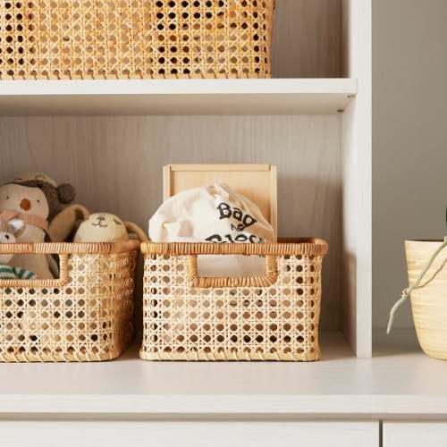 Albany Cane Rattan Bins | The Container Store