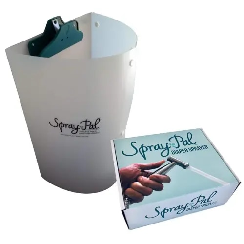 Cloth Diaper Sprayer and Splatter Shield Bundle – Complete Set for Easy Cloth Diaper Cleaning, No Mess, Fits Most Toilets