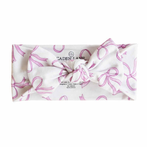 Printed Knit Large Bow Headwraps - Blushing Bows