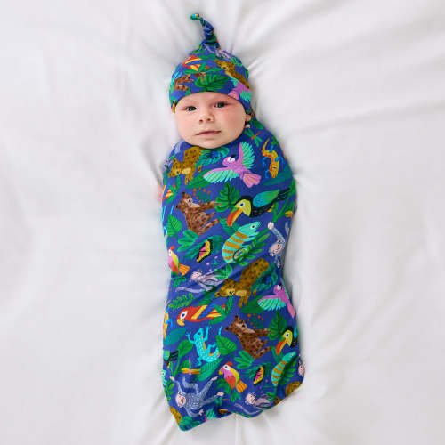 Jungle Jam Swaddle & Hat Set