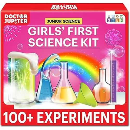 Doctor Jupiter Girls First Science Experiment Kit for Kids Ages 4-5-6-7-8| Birthday Gift Ideas for 4+ Year Old Girls| STEM Learning & Educational Toys