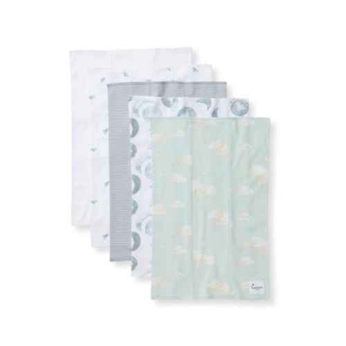 Hello Moon Organic Cotton Burp Cloths 5 Pack