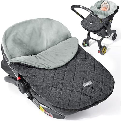 Orzbow Canopy Style Bunting Bag Weather in Car Seats and Strollers, Infant Blanket Warm in Winter(Dark Grey)