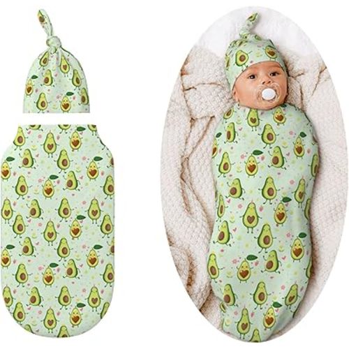Avocado Swaddle Blankets Newborn Receiving Blanket Baby Swaddle Wrap Soft Sleeping Sack for Baby Girls Boys
