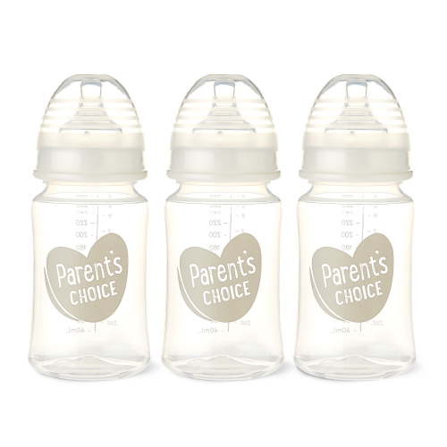 Parent's Choice Wide Neck Bottles, 3 Pack, 9 fl oz HSA/FSA Eligible