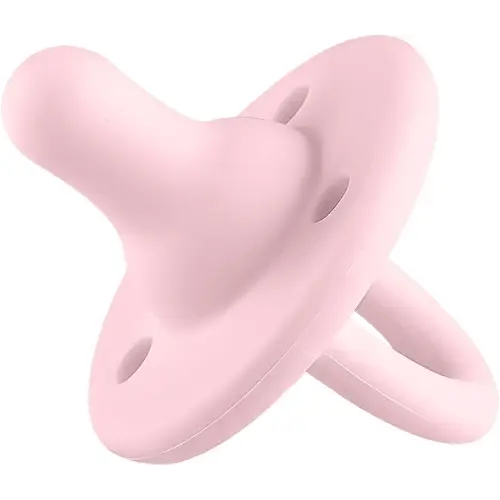 Lee Lee and Me Paci - Blush Color - 100% Medical Grade Silicone Pacifier Breast-Like Nipple Design for Better Latch - Size 0-18 Months