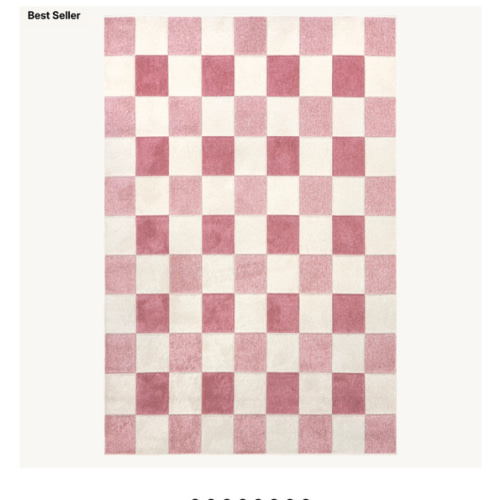Alexie Two-Tone Checkered Rug | Pink – Rugs USA