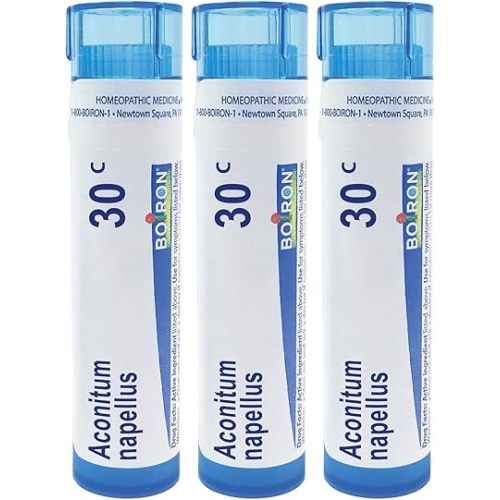 Boiron Aconitum Napellus 30c Homeopathic Medicine for Fever - Pack of 3 (240 Pellets)