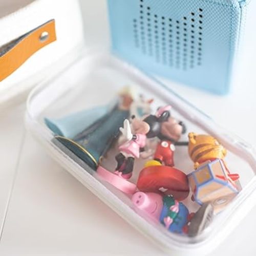 Maple & Lark Bliss Bins - Hard Sided Clear Zipper Case for Storage - Professional-Grade Plastic Clear Zipper Pencil Case, Toiletry Pouch, Travel Organizer, Cosmetic Bag, Toy Storage Bins (2 Pack, S)