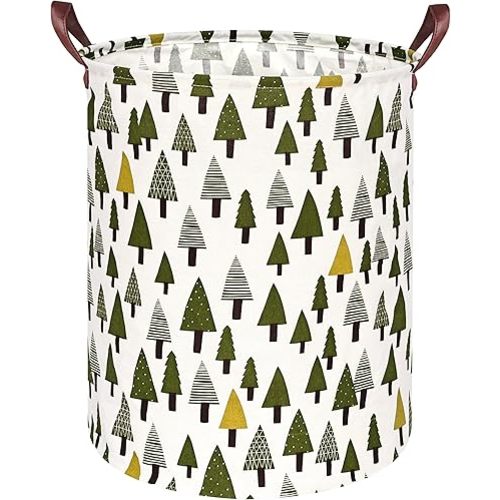 Kids Hamper Storage Bins Organizer Toy Box Laundry Basket Large Canvas Collapsible Chest for Home/Dorm/Kitchen/Pet/Office/Closet/Shelf/Gift Baskets GreenTree