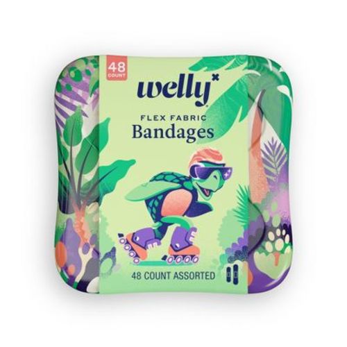 Welly Turtle Oasis Flex Fabric Bandages - 48ct
