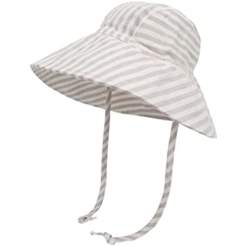 Baby Girl Sun Hat Toddler Beach Hats with UPF 50+ Protective Infant Summer Hat with Wide Brim Baby Girls Bucket Hat Swim Hat