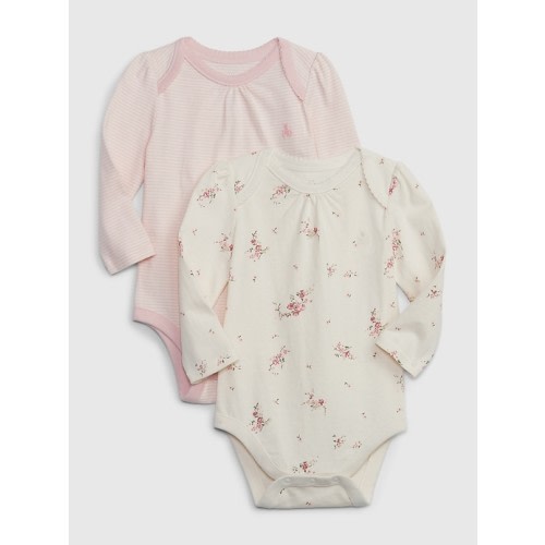 Baby First Favorites Organic CloudCotton Bodysuit (2-Pack) in misty rose, size: 3-6 M