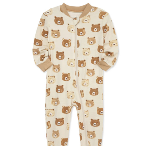 Bear Zip Front Footie Pajama (12M-24M)