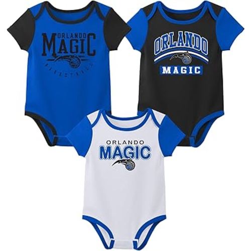 Outerstuff NBA Teams Newborn Baby and Infant Short Sleeve Bodysuit Variety 3-Pack (0-18m)