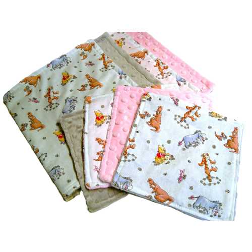 Burp Cloth, Winnie the Pooh Baby Shower Gift, Personalized Classic Pooh Gift Set, Accessories, Wash Cloths Minky Quick Wipes