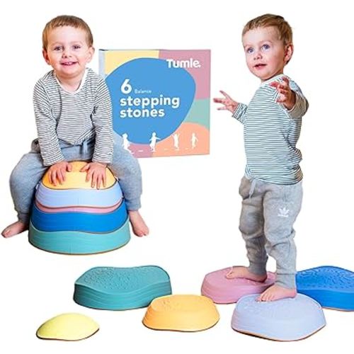 Balance Stepping Stones for Kids 6 pcs - Toddler Stepping Stones Non-Slip Encourage Coordination & Sensory Development