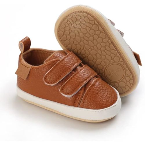 Clowora Baby Boys Girls Shoes Non-Slip Rubber Sole Sneakers Infant First Walking Toddler Crib Shoes Newborn Loafers Flats.