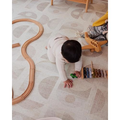 House of Noa Baby Play Mat – 4x6 Sandstone Luna – Set of 6 Tiles – Cushioned EVA Foam Play Mat for Floor, Soft Interlocking Baby Crawling Mats for Hard Floors
