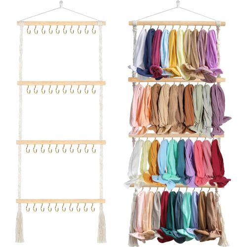 Headband Holder Head Bands Organizer for Girls, Baby Headbands Hair Accessories Organizer Storage Wall Hanging Decor for Nursery Toddler Girls Room