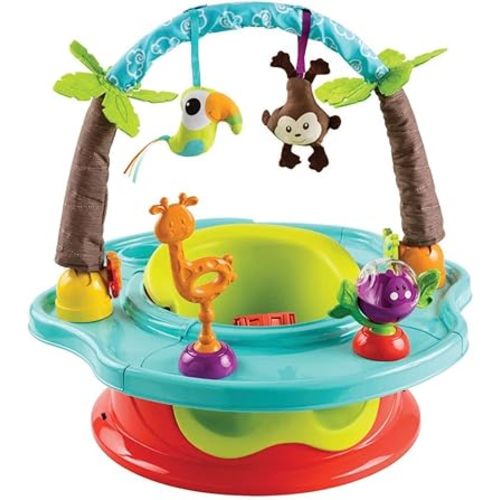 Summer by Bright Starts Deluxe SuperSeat, Wild Safari, Fun Baby Seat for Sitting Up, Playtime, and Meals, Ages 4 Months to 4 Years
