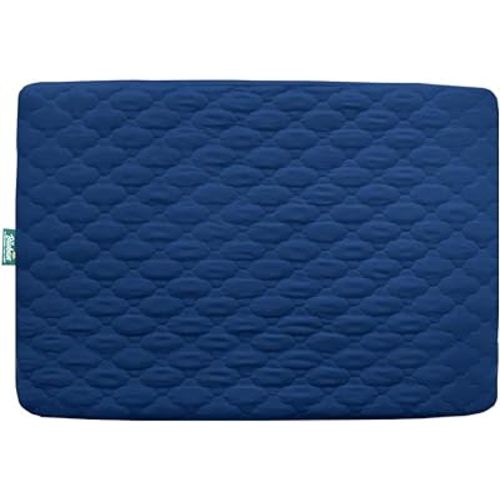 Pack and Play Mattress Protector Sheets Fitted Waterproof Pack and Play Mattress Pad Cover, Compatible with Graco Pack n Play & Dream On Me & Pamo Babe, Playpen/Playard Sheet Quilted, Navy, 39" x 27"