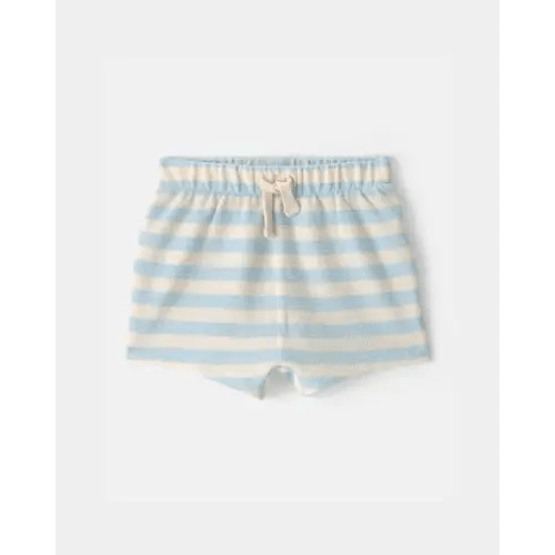 Baby Stripe Drawstring Shorts - Blue/Ivory | Carter's