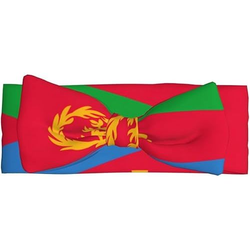 Eritrean flag Baby Bow Headband, 2.4 * 6.7 Inch Baby Headband, Suitable for Babies 0-6 Months Old, Very Meaningful Gift