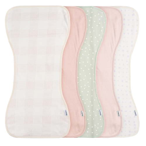 5-Pack Baby Girls Pink Burpcloth