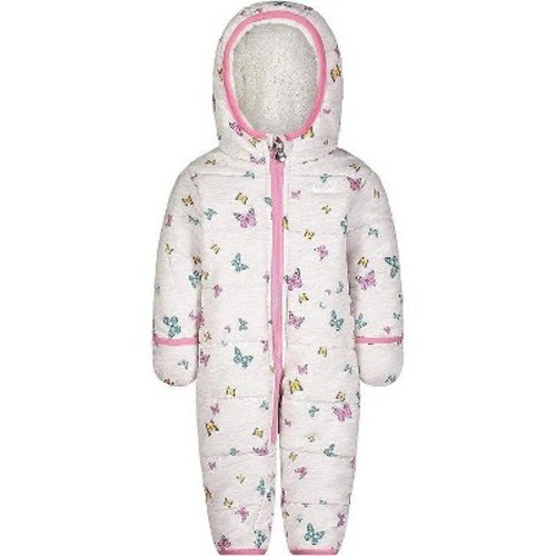 OshKosh B'Gosh Baby Girls Cozy Lining One Piece Pram Suits, Color: White/butterflies, Size: 3/6 months