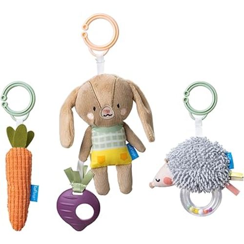 Taf Toys Developmental Gift Set with 3 Activity Toys for Newborns & Up Development, use on a Wooden bar, Montessori for Infant Toys 0-6 Months Babies
