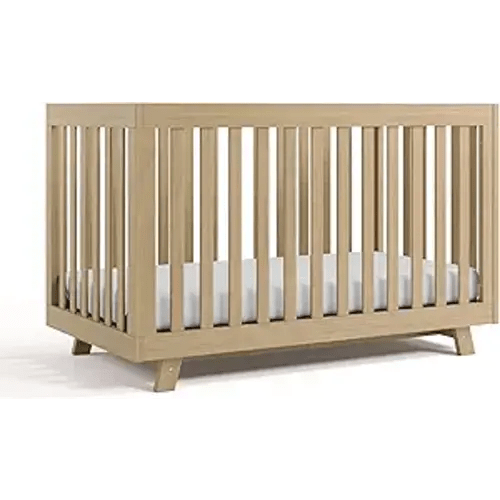 Storkcraft Beckett 3-in-1 Convertible Crib – GREENGUARD Gold Certified, Fits Standard Crib Mattress, Converts to Toddler Bed and Daybed, 4 Mattress Heights, Grow-with-Me Design (Driftwood)