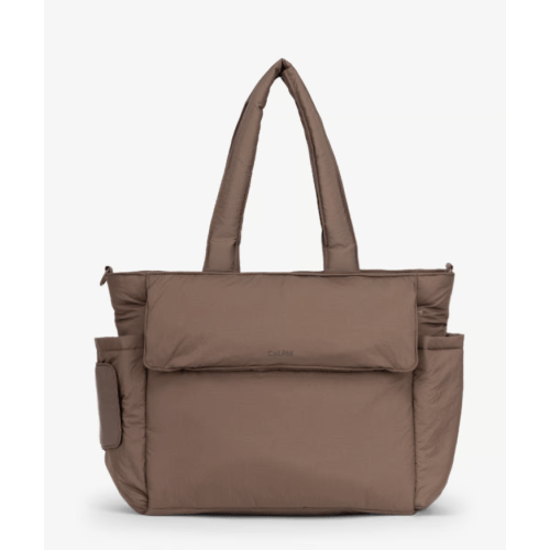 Diaper Tote Bag with Laptop Sleeve - HAZELNUT