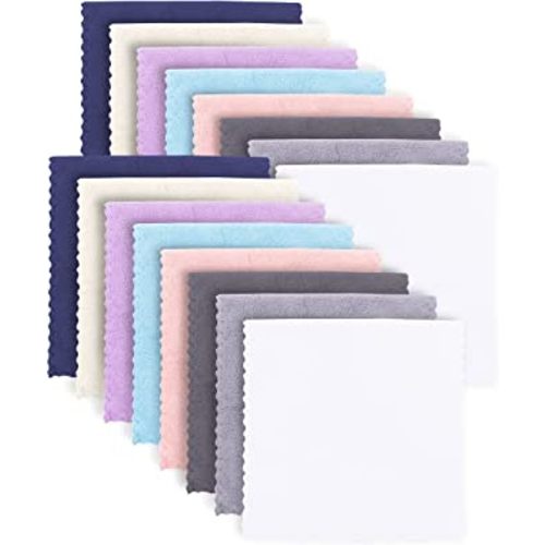 Super Soft Burp Cloths 16 Pack - Thick - Extra Absorbent - Perfect Size Large 20" by 10" - Light and Easy to Carry - Milk Spit Up Rags - Burpy Cloths for Unisex, Boy, Girl - Multi - 8 Colors