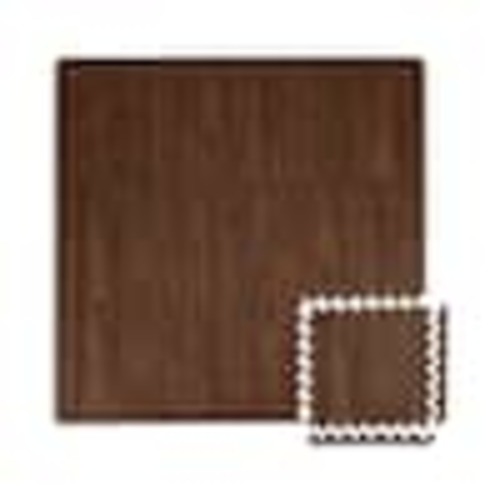 FloorPops Craftsman Brown 36 in. x 36 in. Matte Foam Interlocking Floor Tile (9 sq. ft./Case) FP3593