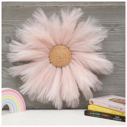 Pink Pampas Grass Flower Wall Decor