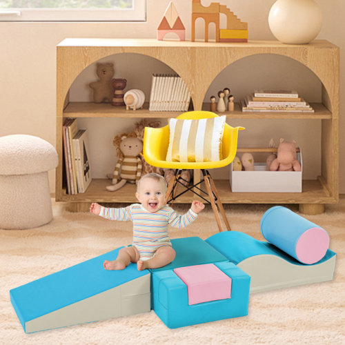 SUMIJ Soft Climb and Crawl Foam Playset 6 in 1, Kids Crawling and Climbing Indoor Active Play Structure | Wayfair