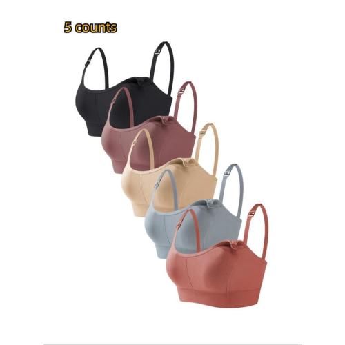 Women's Solid Detatchable Adjustable Strap Nursing Bra Set, Front - TikTok Shop