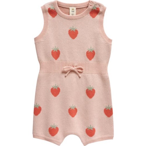 Ribbed Waist Cotton Romper, 6M
