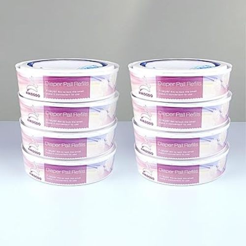 8-Pack Diaper Pail Refills Compatible with Genie and Munchkin Diaper Pails Refills