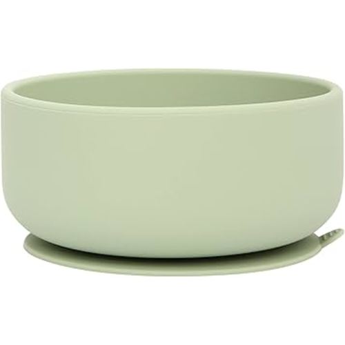 dollop Silicone Suction Bowl | BPA Free | Dishwasher & Microwave Safe (Soft Eucalyptus)