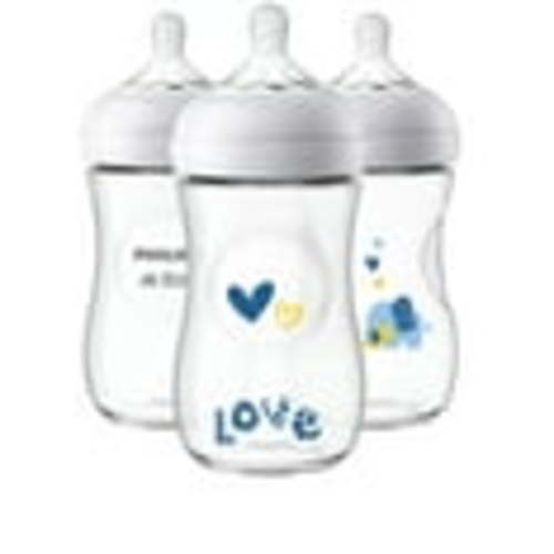 Avent Nat Deco 9oz3pk Btl Ele/love Boy