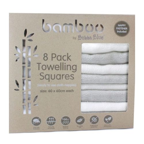 Bubba Blue Bamboo Towelling Squares 8 Pack | Target Australia