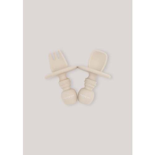 Silicone Cutlery Set - Oyster Beige