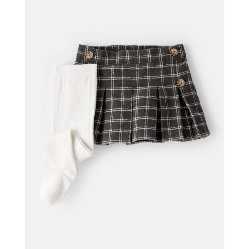 Carter's Baby Girl 2-Piece Plaid Cotton Skort: 3M
