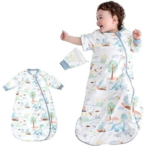 2.5 TOG Baby Sleep Sack for Winter 12-24 Months - Super Warm Quilted Wearable Blanket with Removable Sleeves, Two-Way Zipper for Easy Diaper Changes, Soft & Cozy Infant Sleeping Bag