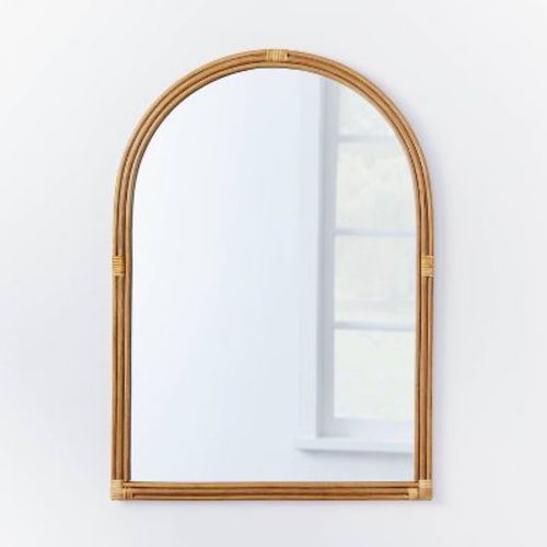 24" X 34" Rattan Arched Wall Mirror - Threshold™ Designed With Studio Mcgee: No Assembly, Wall Mount, Bathroom Decor