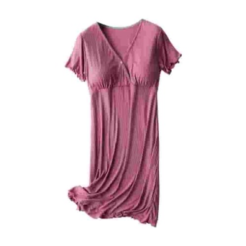 yievot Womens Maternity Nightgown with Built-in Bra Short Sleeve Nursing Dress Breastfeeding Sleepwear for Women
